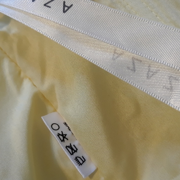 Azazie/ Yellow/ Sheer/ Halter Maxi Dress - Picture 9 of 10